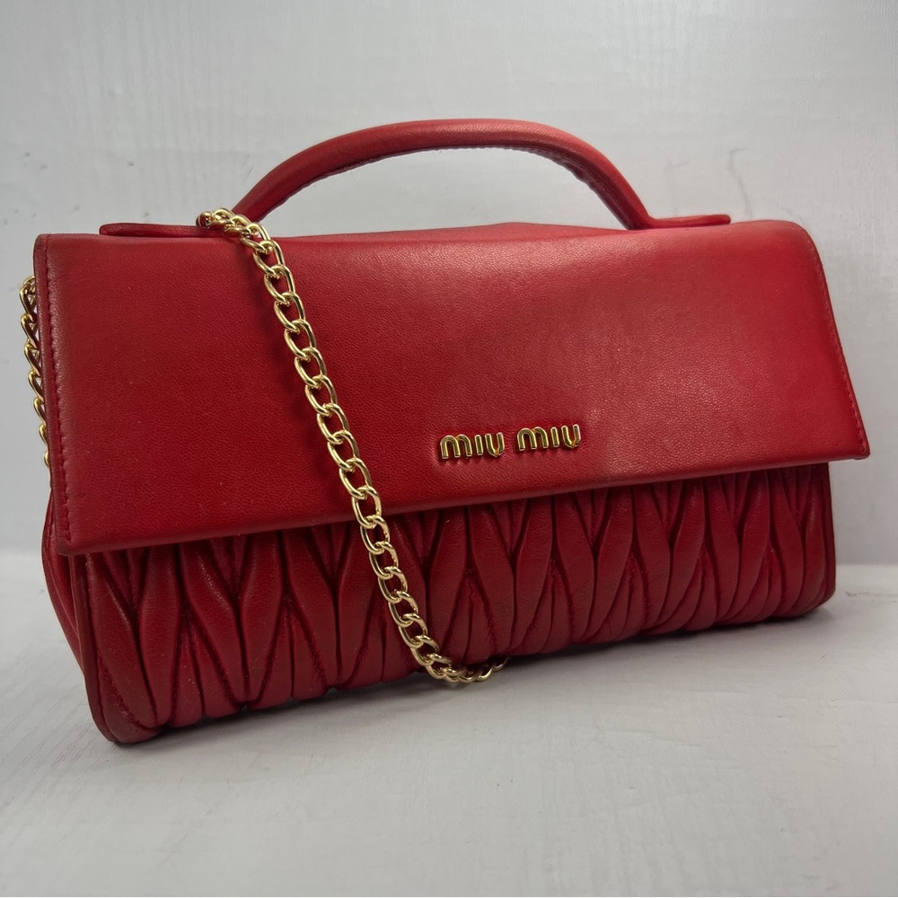 MIU MIU Red leather WOC